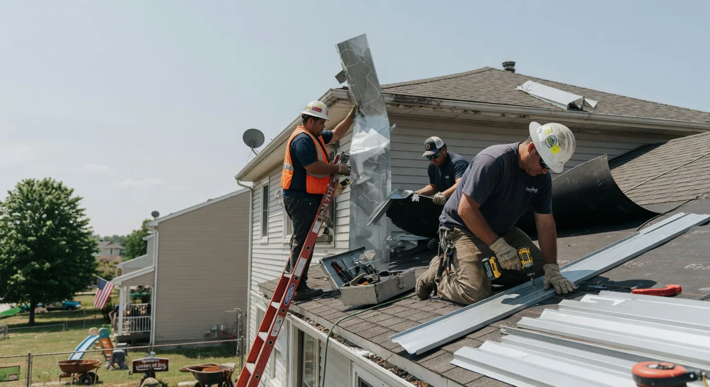 Storm Damage Metal Roof Repair in Seven Mile, OH